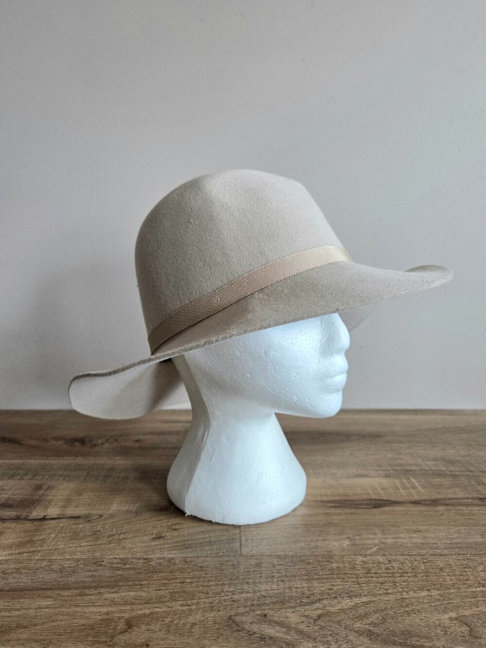 Alxiliary Arizia 100% Wool Beige Fedora Hat